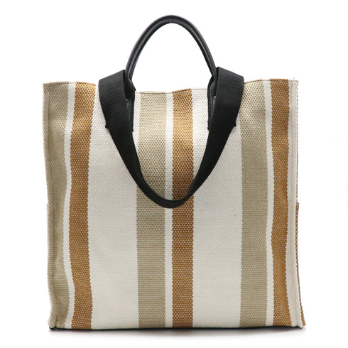 A4ダブルハンドルストライプトートバッグ 12-1074